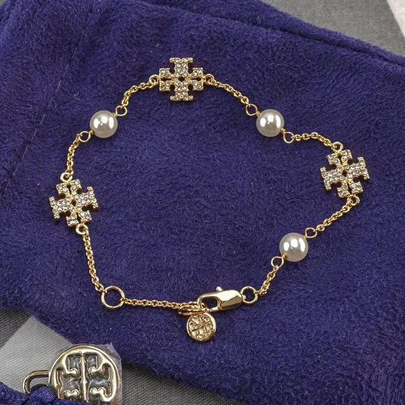 ブレスレット Tory Burch FW25 KIRA PAVE CHAIN BRACELT (80997 042) Tory Burch Miller Pave Chain Bracelet 80997 042 31796193 | eBay